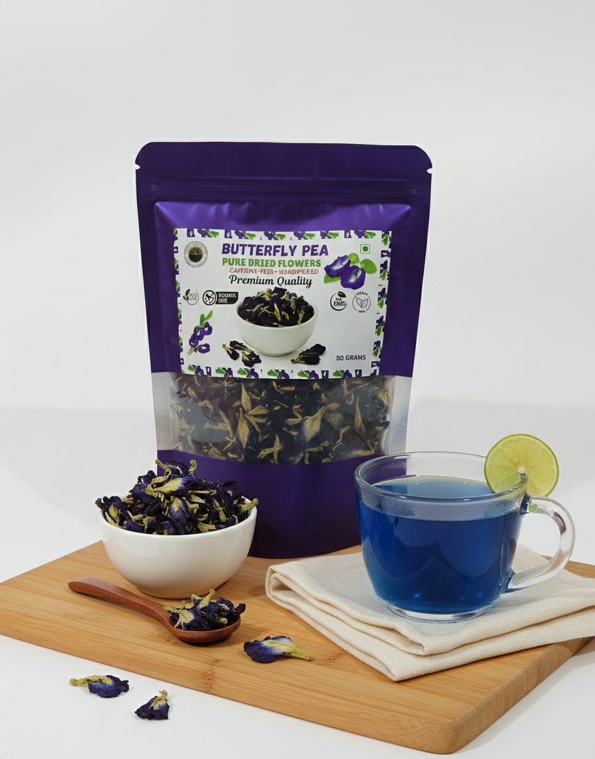 Butterfly Pea Flower - Pack of 2(50grams each).