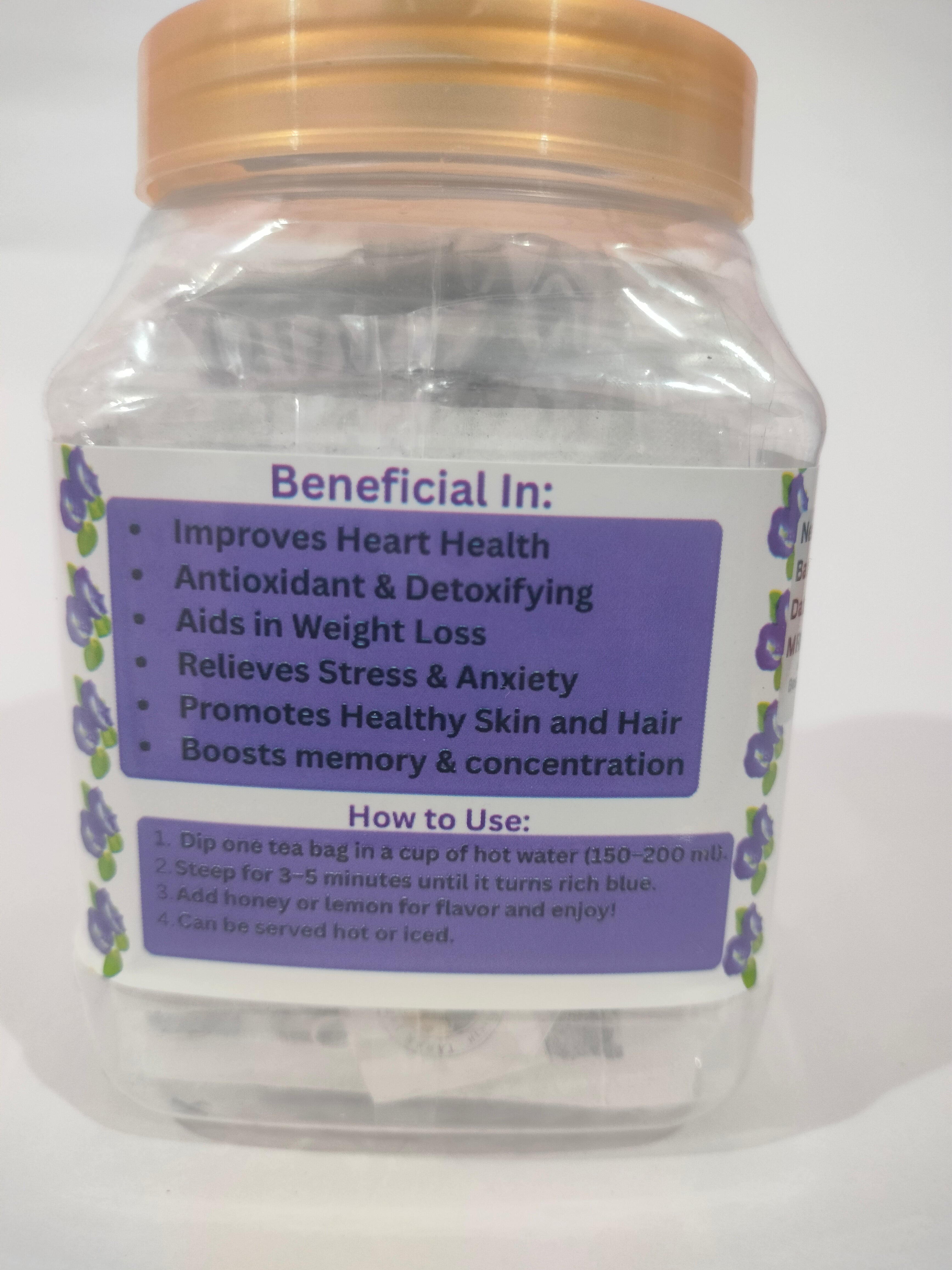 Blue Classic – Butterfly Pea Flower Tea Bags (30 Bags)