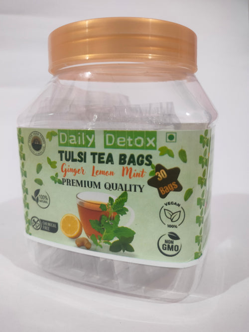 Daily Detox – Tulsi Tea Bags with Lemon, Ginger & Mint (30 Bags)