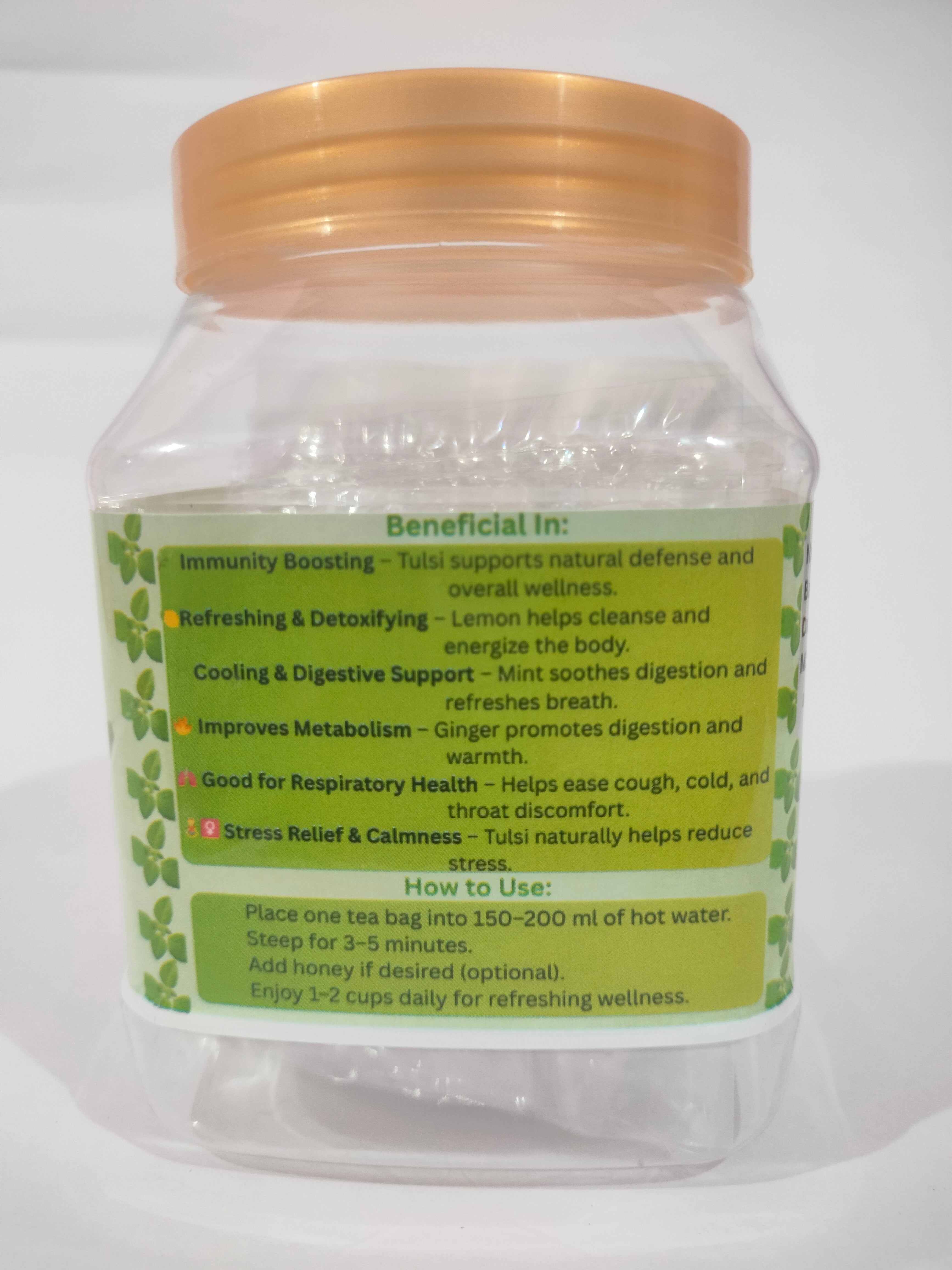 Daily Detox – Tulsi Tea Bags with Lemon, Ginger & Mint (30 Bags)