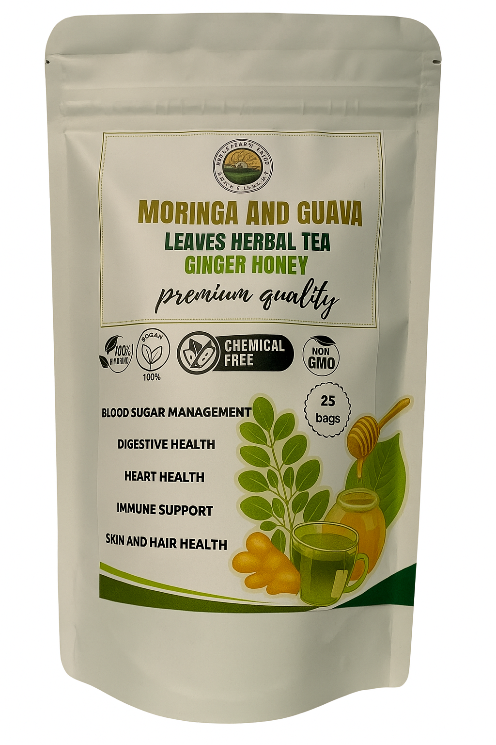 :  🍵 30 Moringa Tea Bags with Ginger & Honey – Farm Fresh Wellness